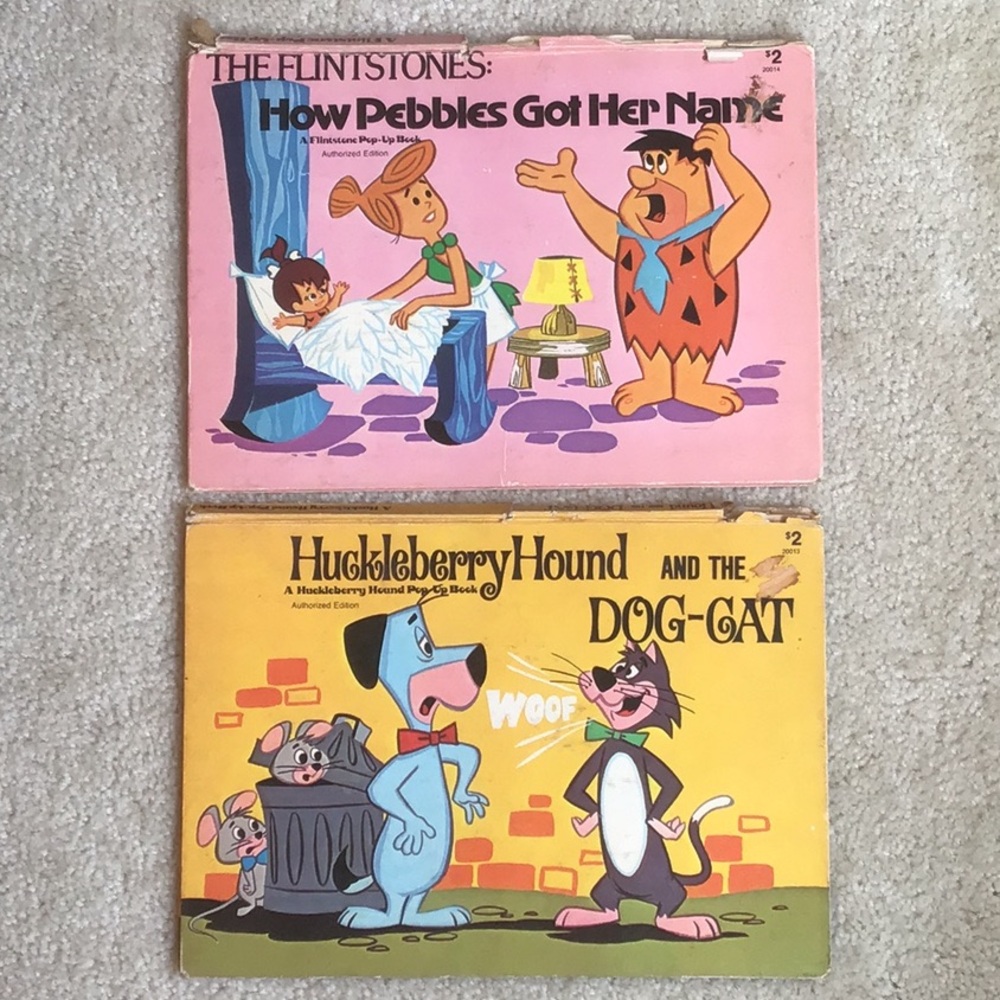 Two Vintage Hanna-Barbera Pop-Up Books, 1974